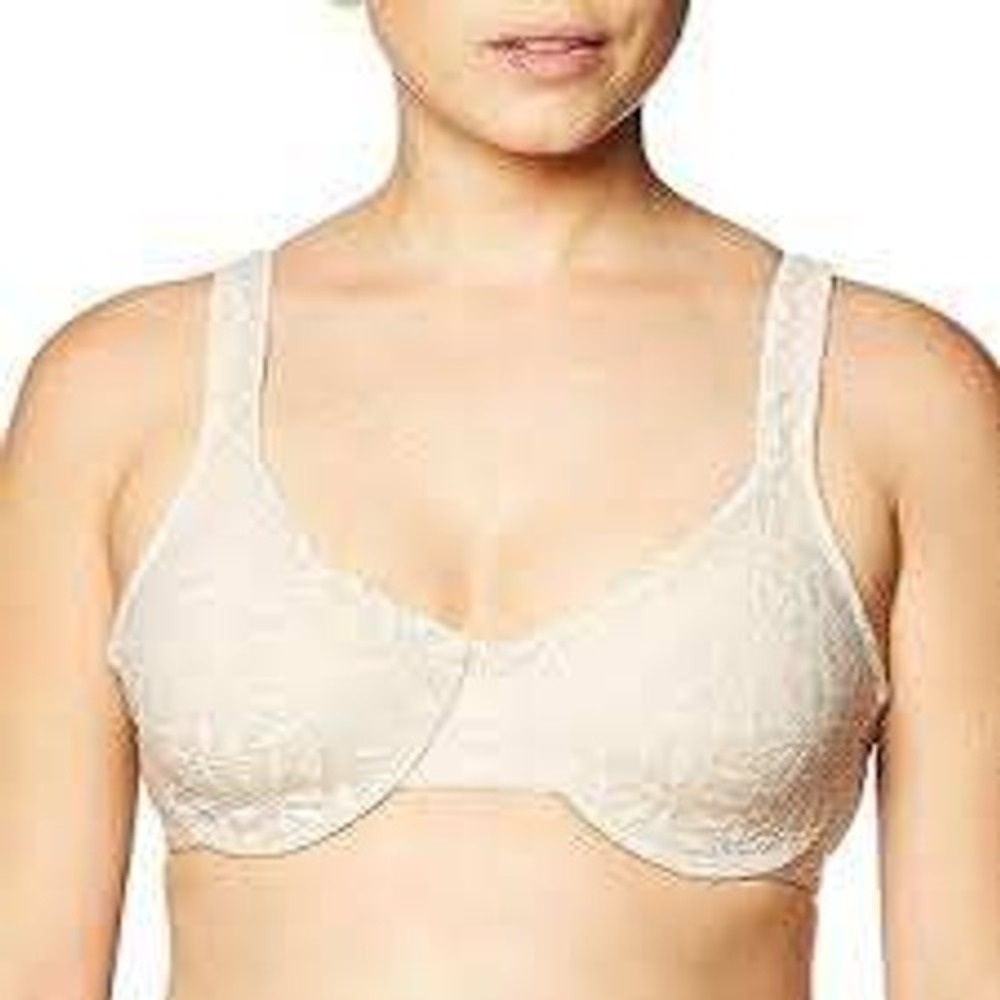Olga by Warner's Sheer Leaves Lace Full-Figure Full-Coverage Minimizer‎ Bra